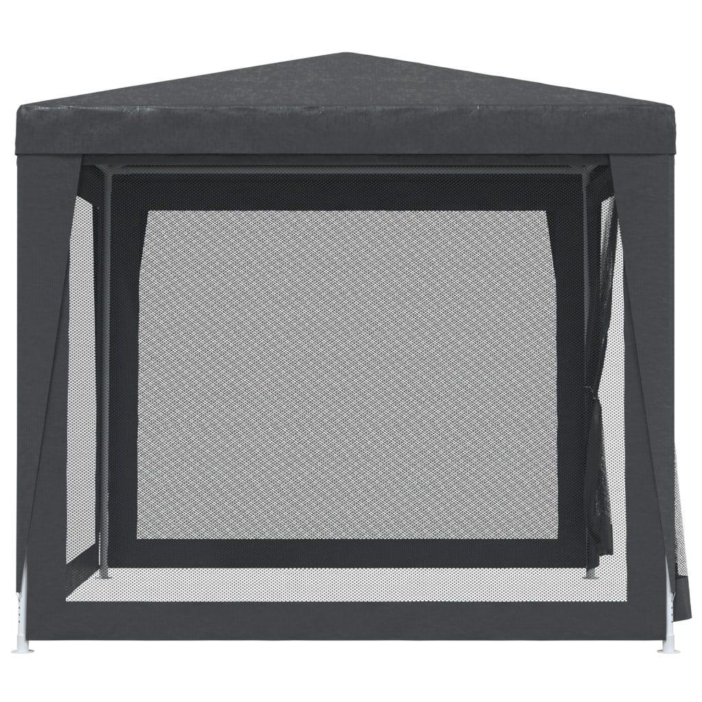 Tenda festas c/ 4 paredes laterais rede 2,5x2,5m pead antracite
