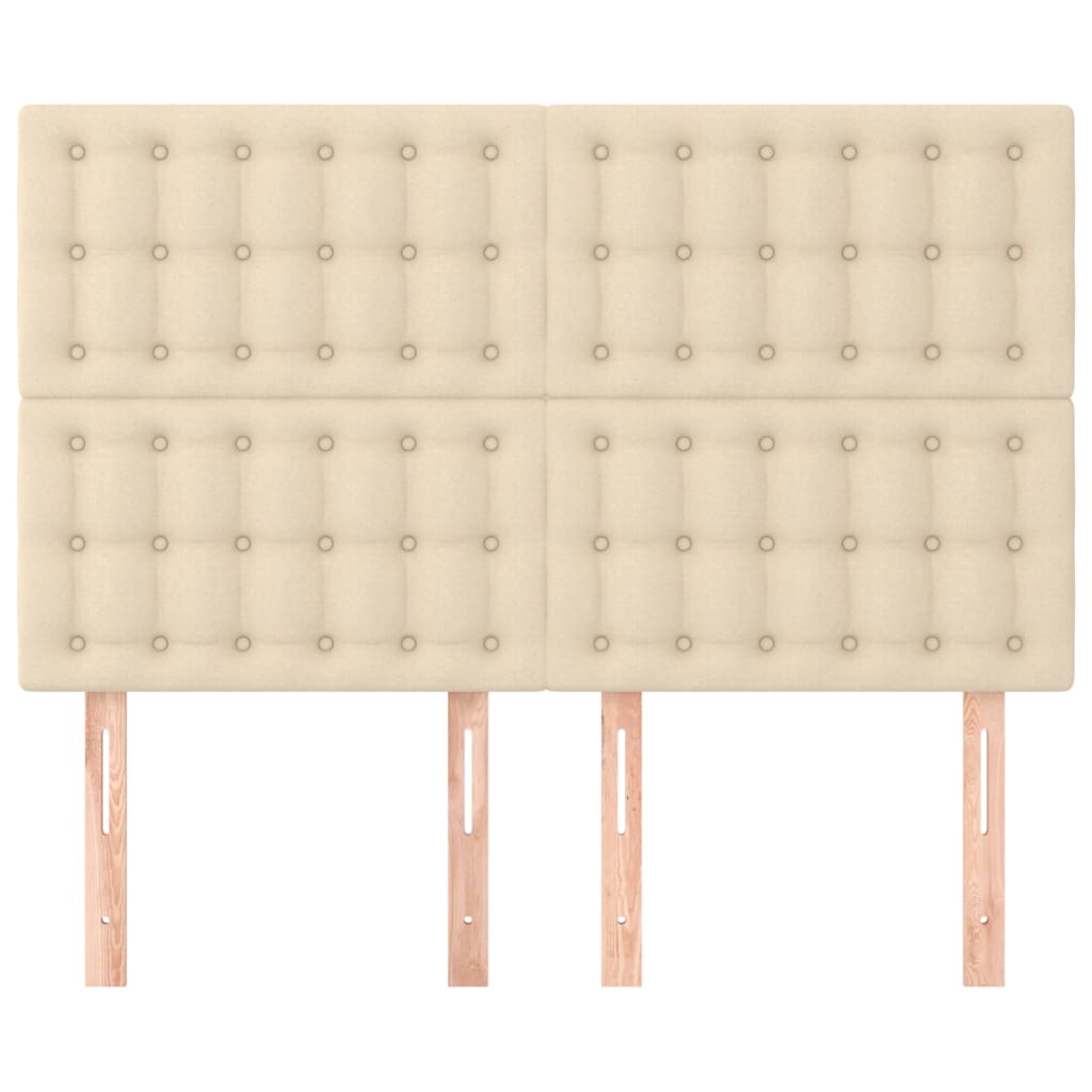Cabeceira creme 144x5x118/128 cm tecido
