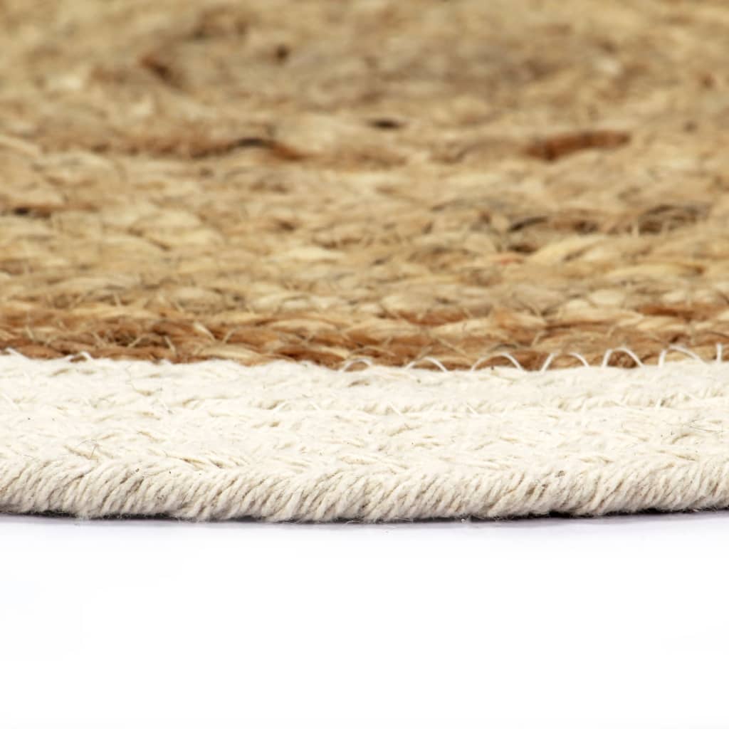 Individuais de mesa 6 pcs juta e algodão 38 cm redondo natural
