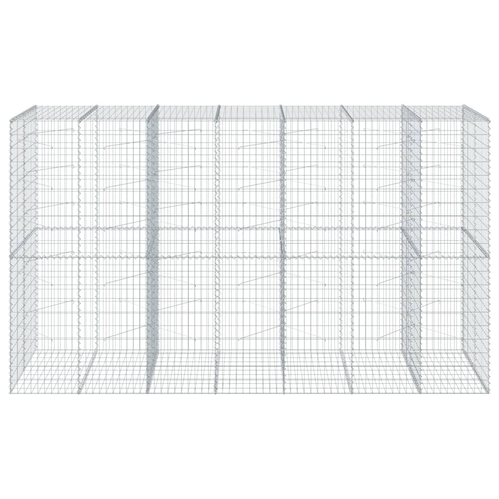 Cesto gabião com cobertura 350x100x200 cm ferro galvanizado