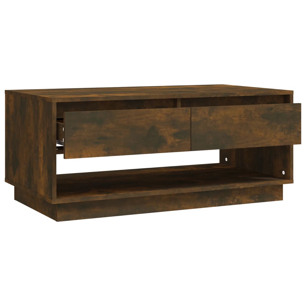 Mesa de centro 102,5x55x44 cm derivados madeira carvalho fumado