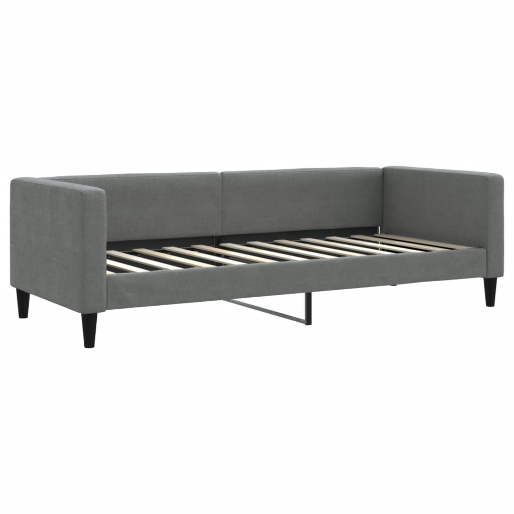 Sofá-cama c/ gavetão e gavetas 80x200 cm tecido cinzento-escuro