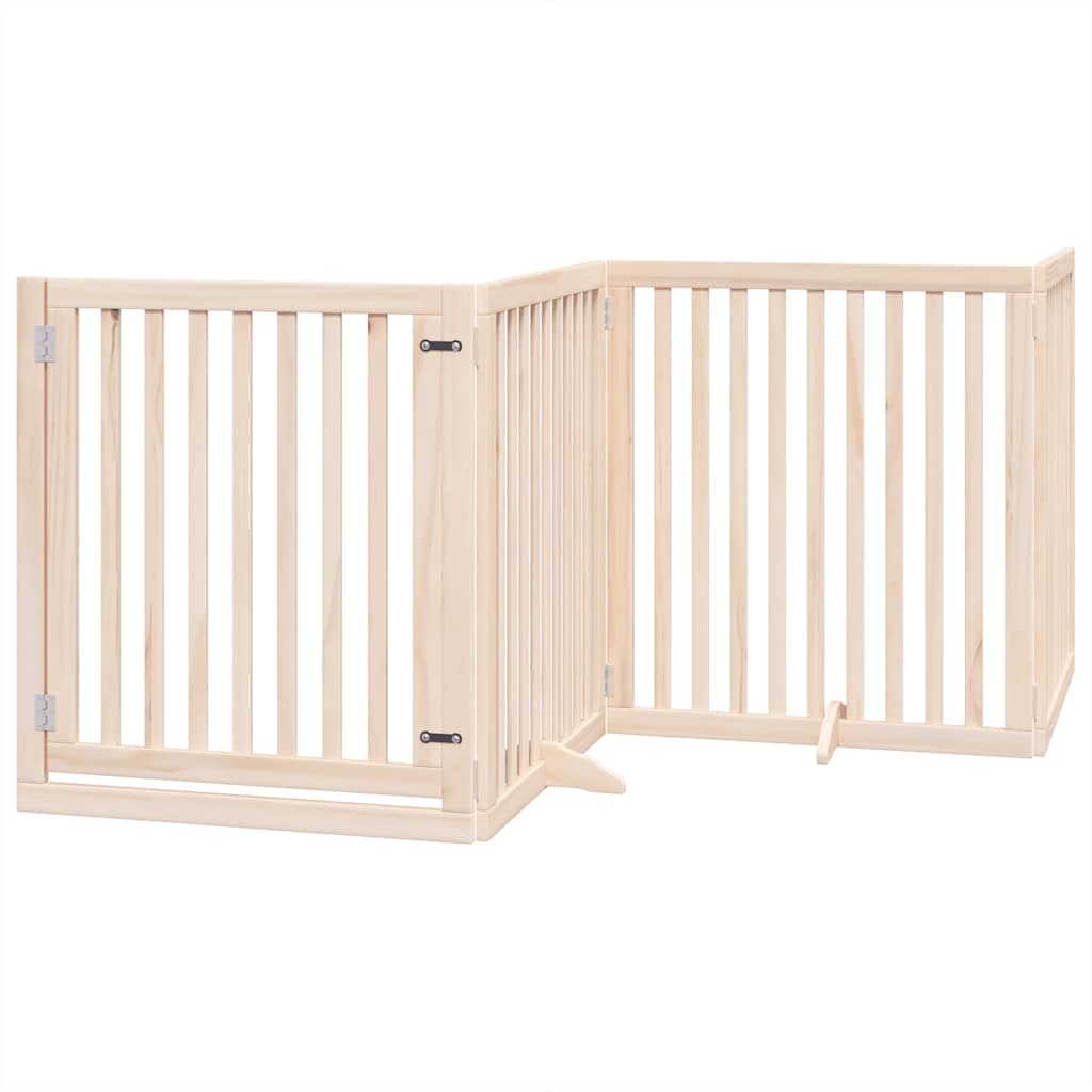Portão para cães com porta dobrável 8 painéis 640 cm álamo