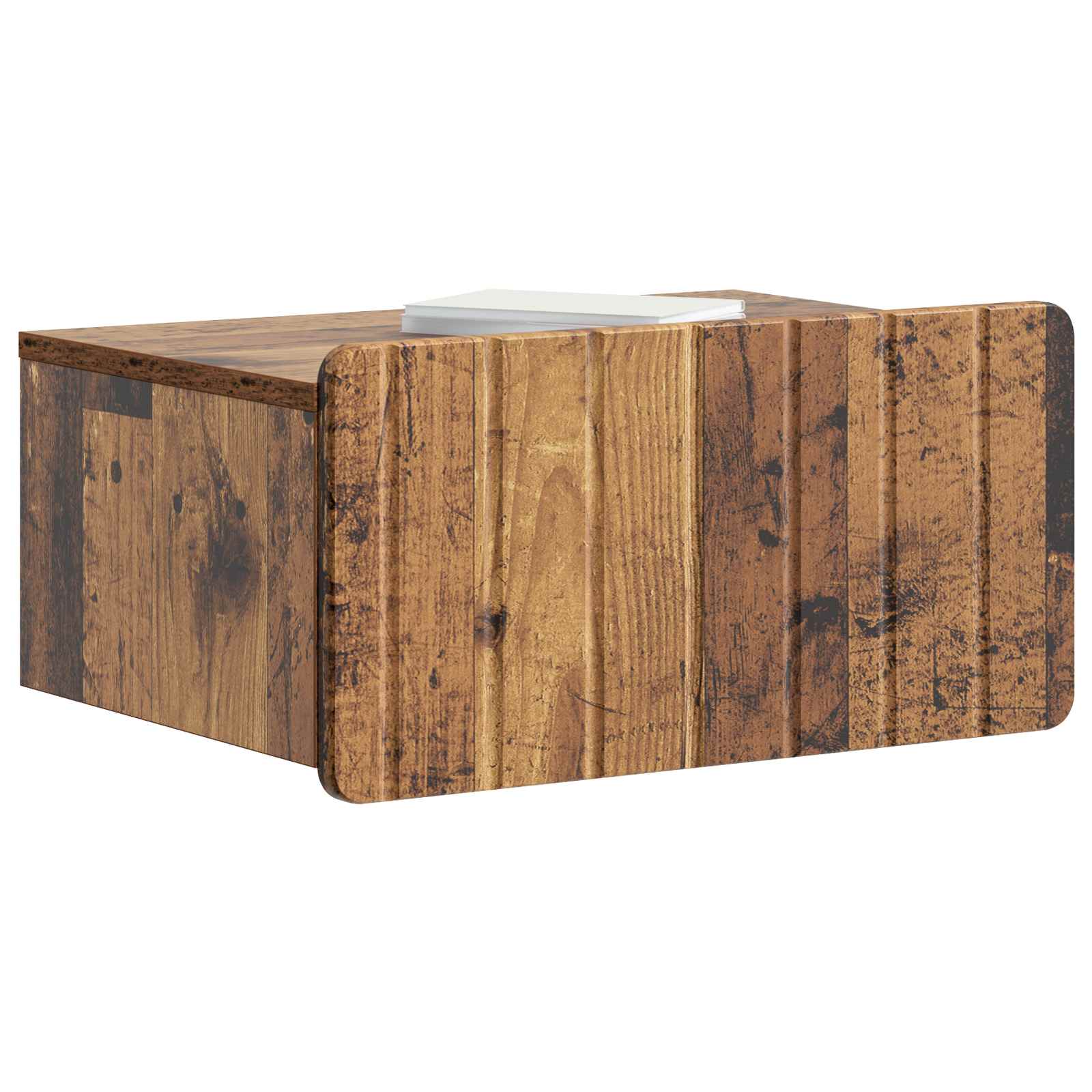 Gabinete de canto montado na parede 2 unid. madeira antiga
