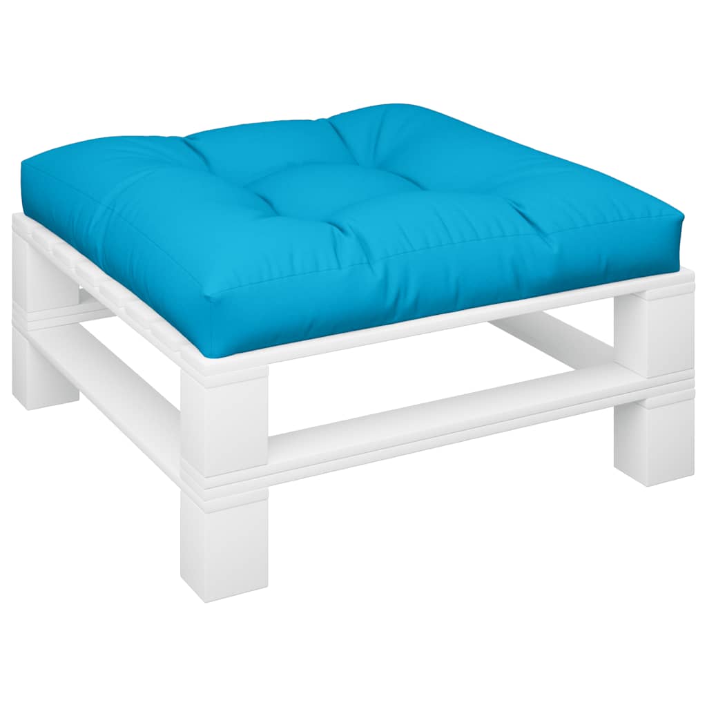 Almofadão para sofá de paletes 70x70x12 cm tecido azul