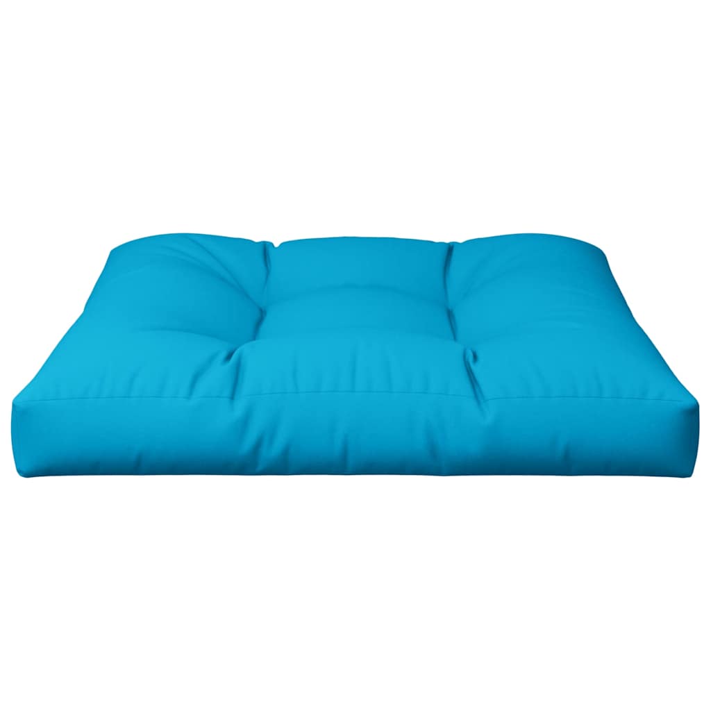 Almofadão para sofá de paletes 70x70x12 cm tecido azul