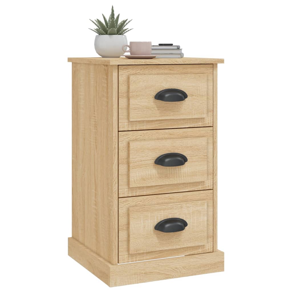 Mesa de cabeceira 39x39x67 cm derivados madeira carvalho sonoma