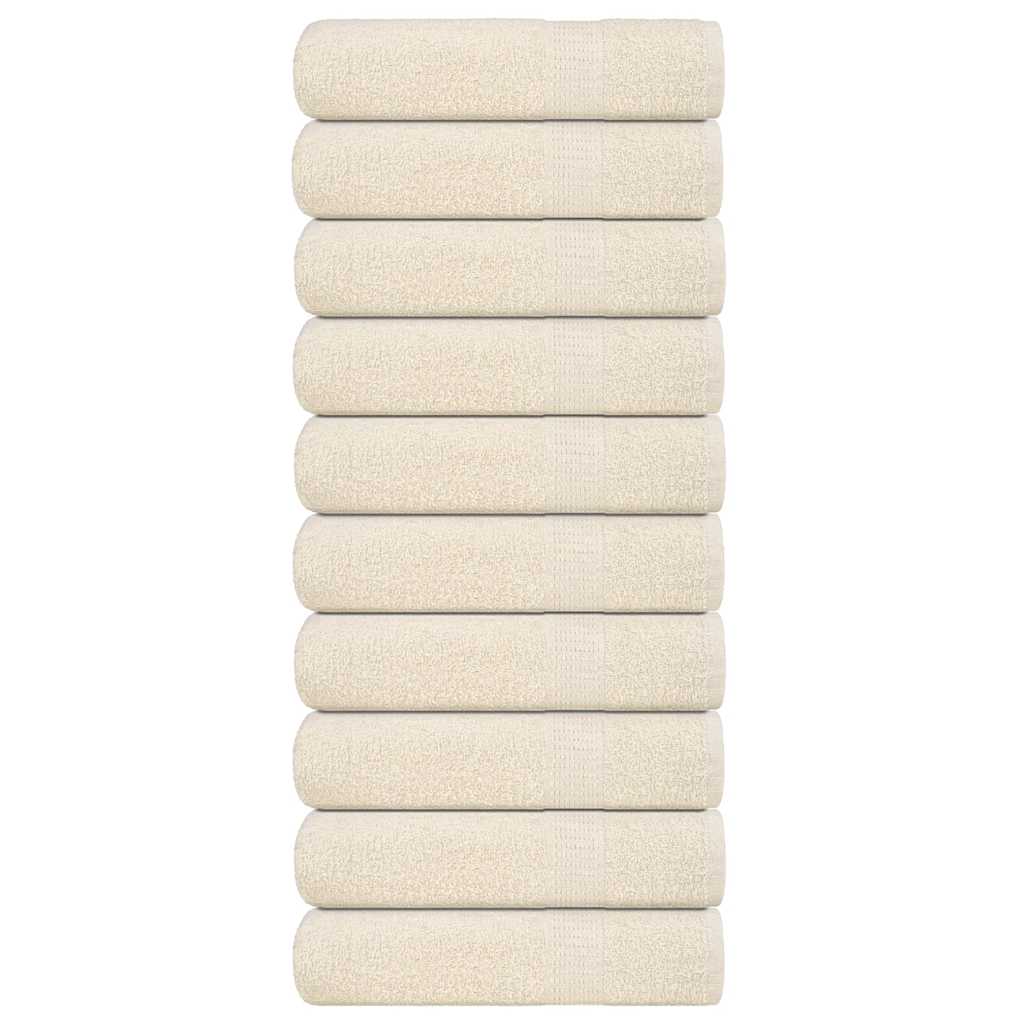 Toalhas de mãos frogn 10 pcs 50x100 cm 360 g/m² creme