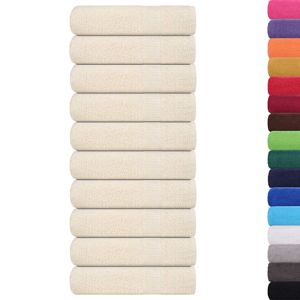 Toalhas de mãos frogn 10 pcs 50x100 cm 360 g/m² creme