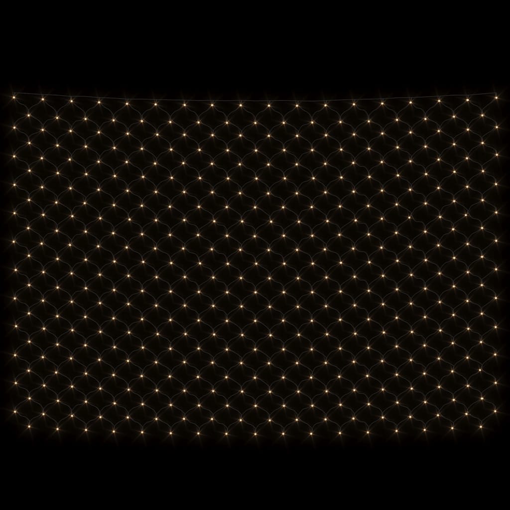 Rede luzes de natal 3x3 m 306 luzes LED int/ext branco quente