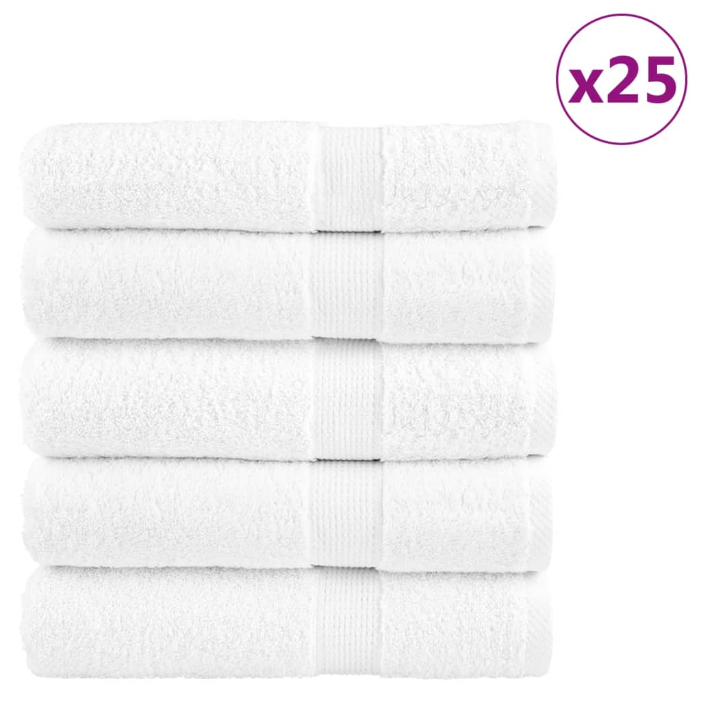 Toalhas de banho premium solund 25pcs 70x140 cm 600 gsm branco