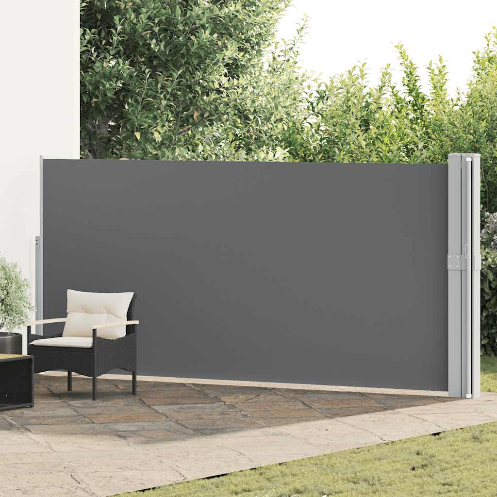 Toldo lateral retrátil para pátio 170x1200 cm antracite