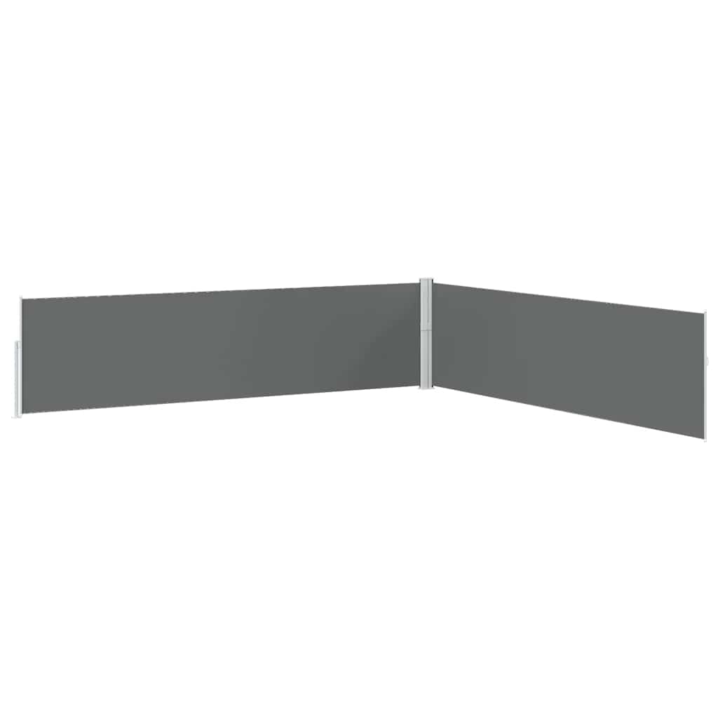 Toldo lateral retrátil para pátio 170x1200 cm antracite