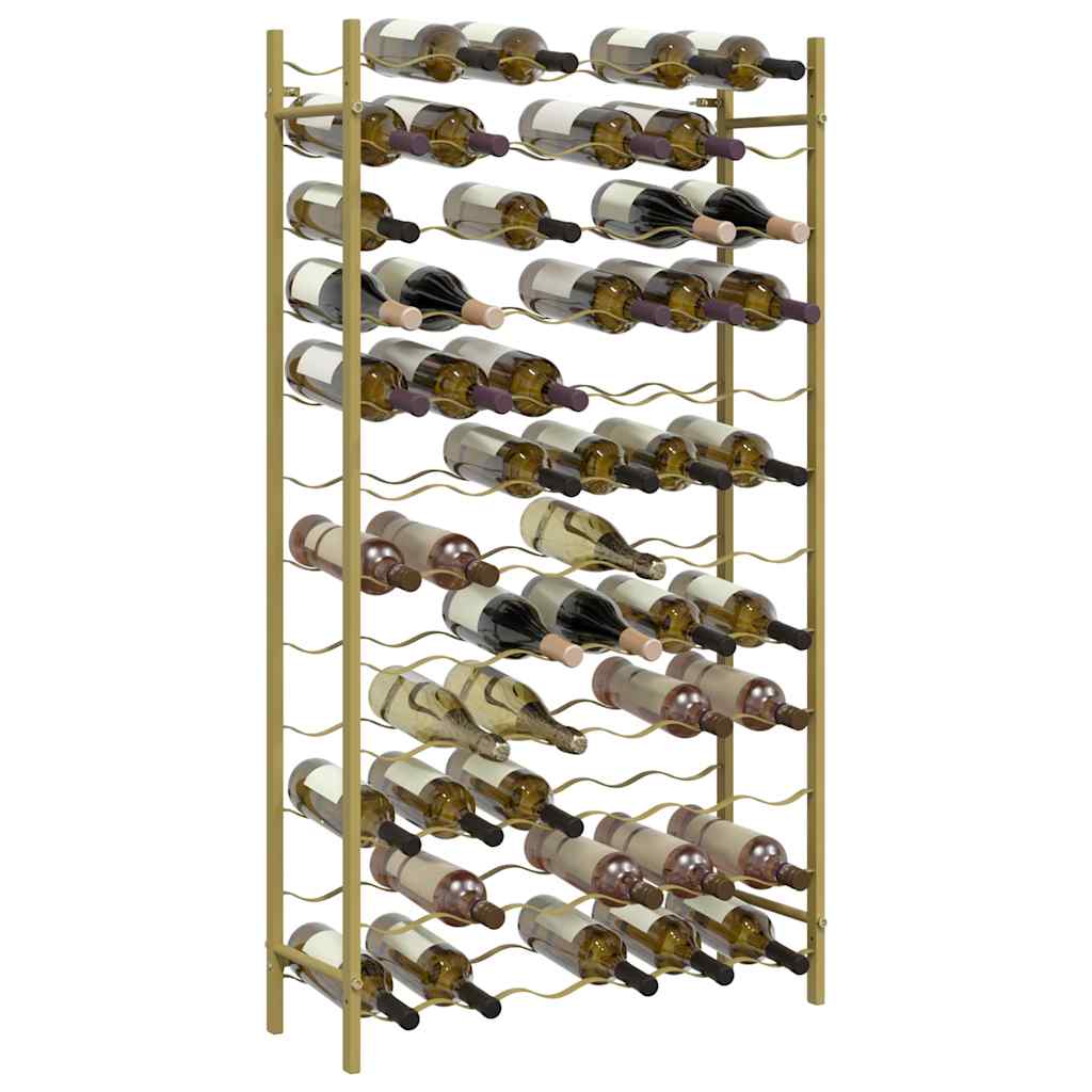 Garrafeira para 72 garrafas metal dourado