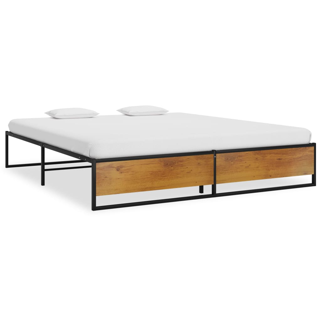 Estrutura de cama 180x200 cm metal preto
