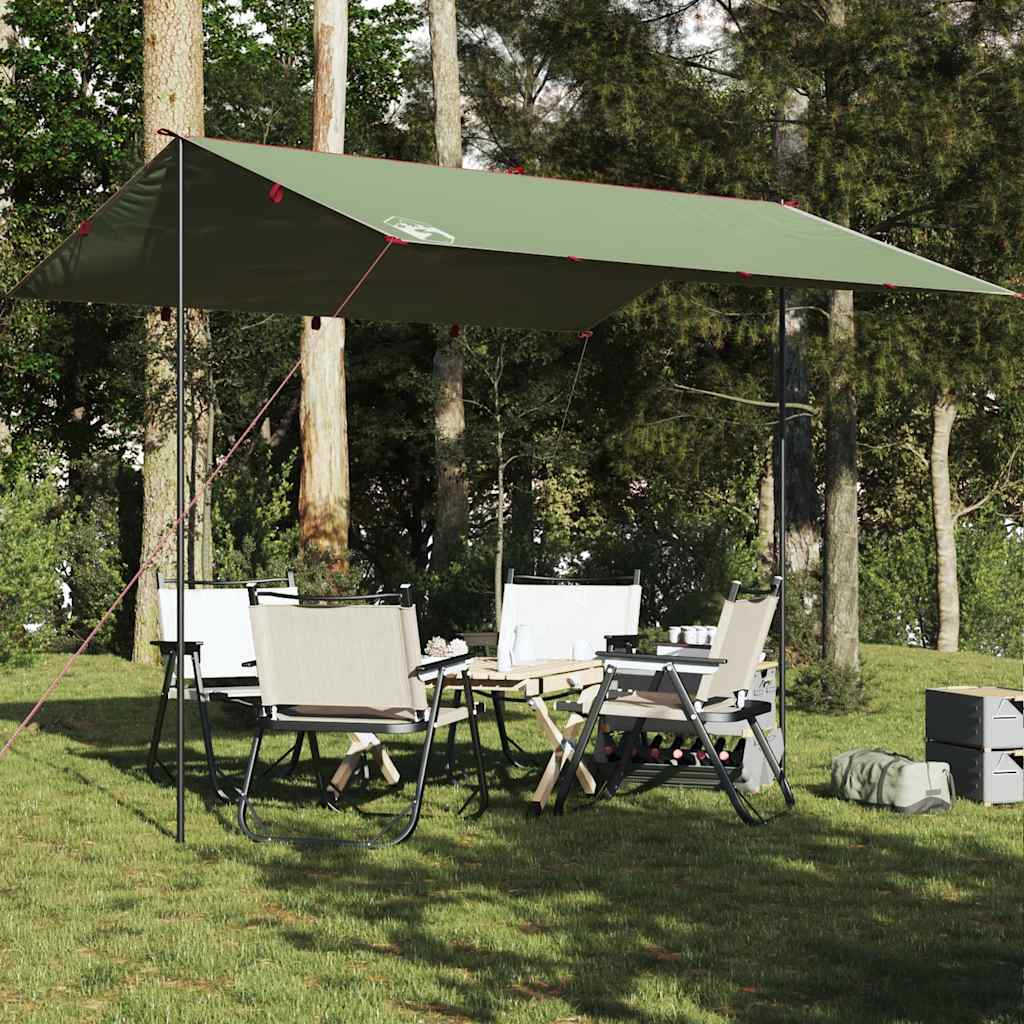 Lona de campismo 360x294 cm impermeável verde