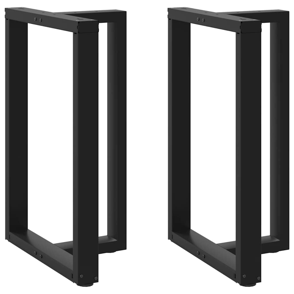 Pés de mesa de bar em forma de t, 2 peças, preto, 60x35x(90-91) cm, aço