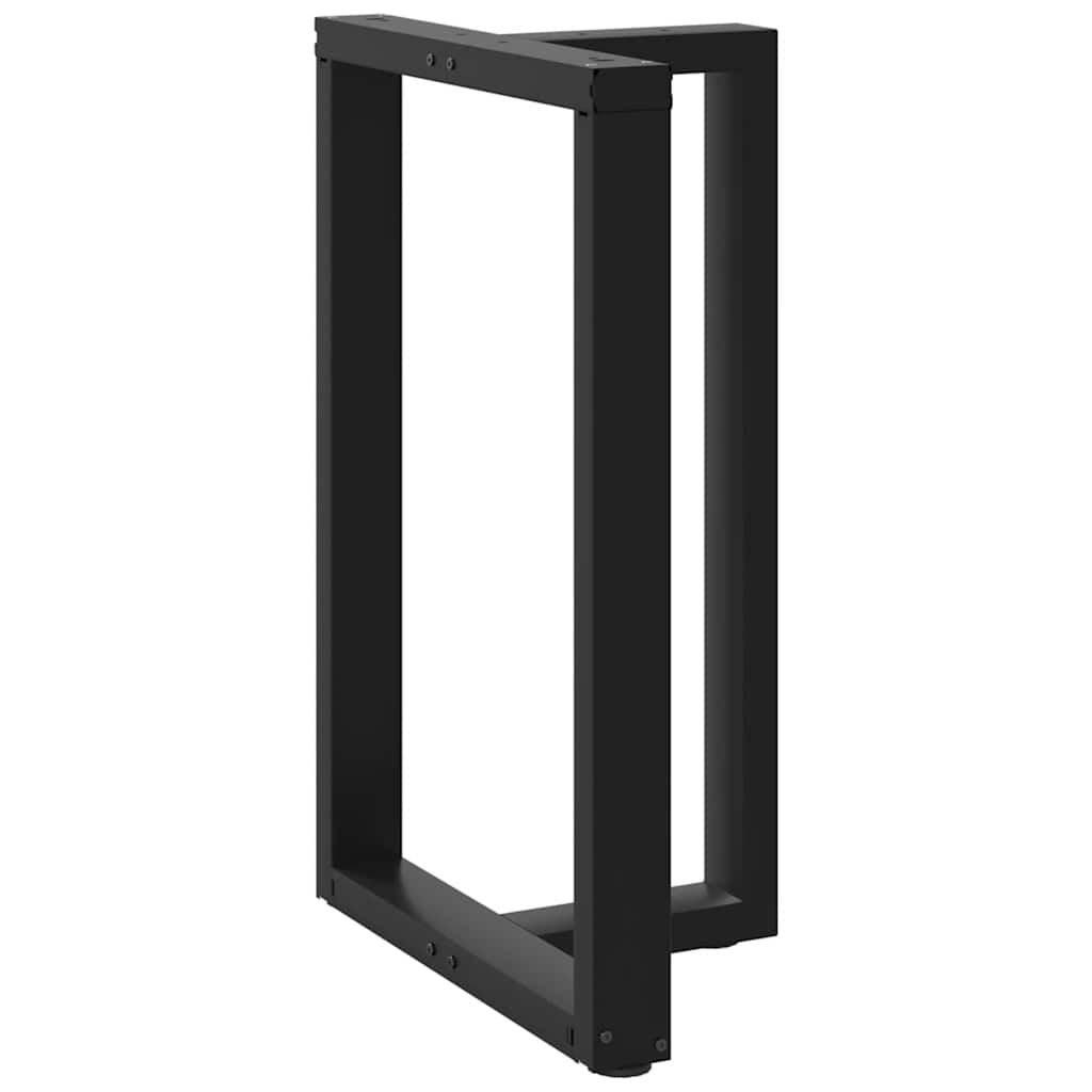 Pés de mesa de bar em forma de t, 2 peças, preto, 60x35x(90-91) cm, aço