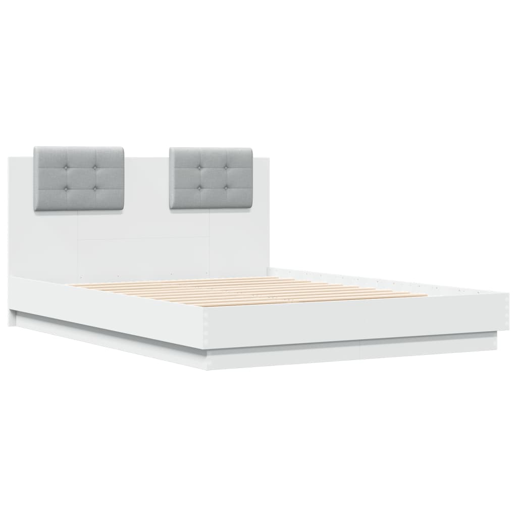 Estrutura cama c/ cabeceira 120x190 cm derivados madeira branco