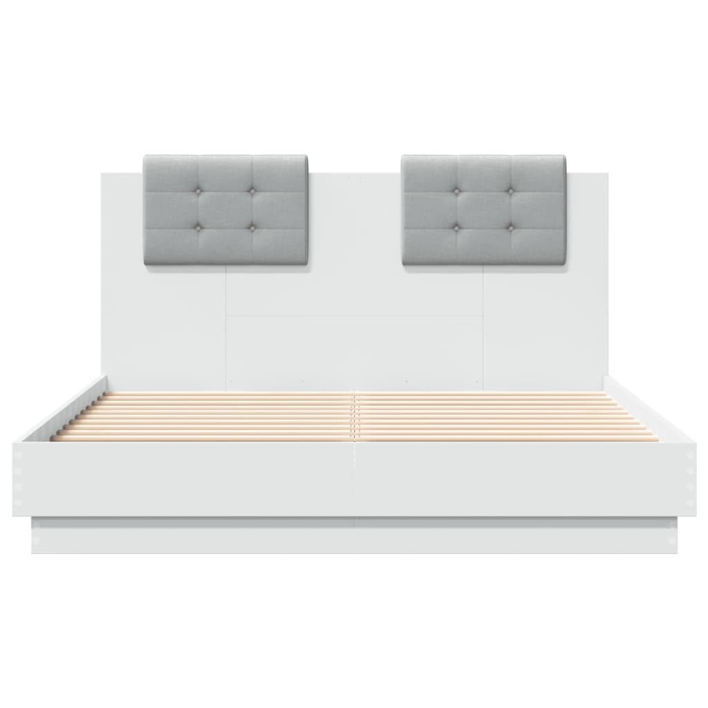 Estrutura cama c/ cabeceira 120x190 cm derivados madeira branco
