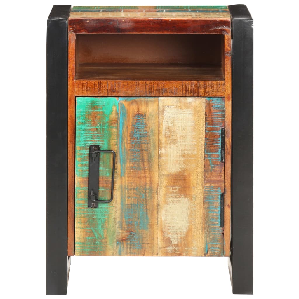 Mesa de cabeceira 40x35x55 cm madeira recuperada maciça