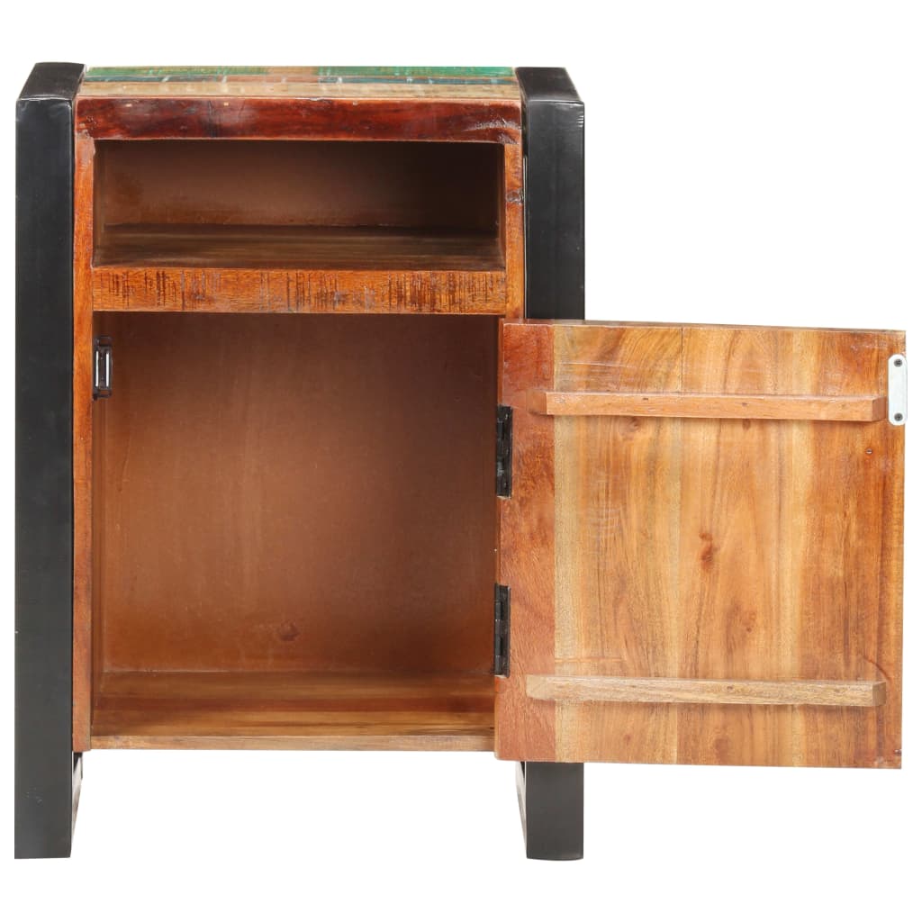 Mesa de cabeceira 40x35x55 cm madeira recuperada maciça