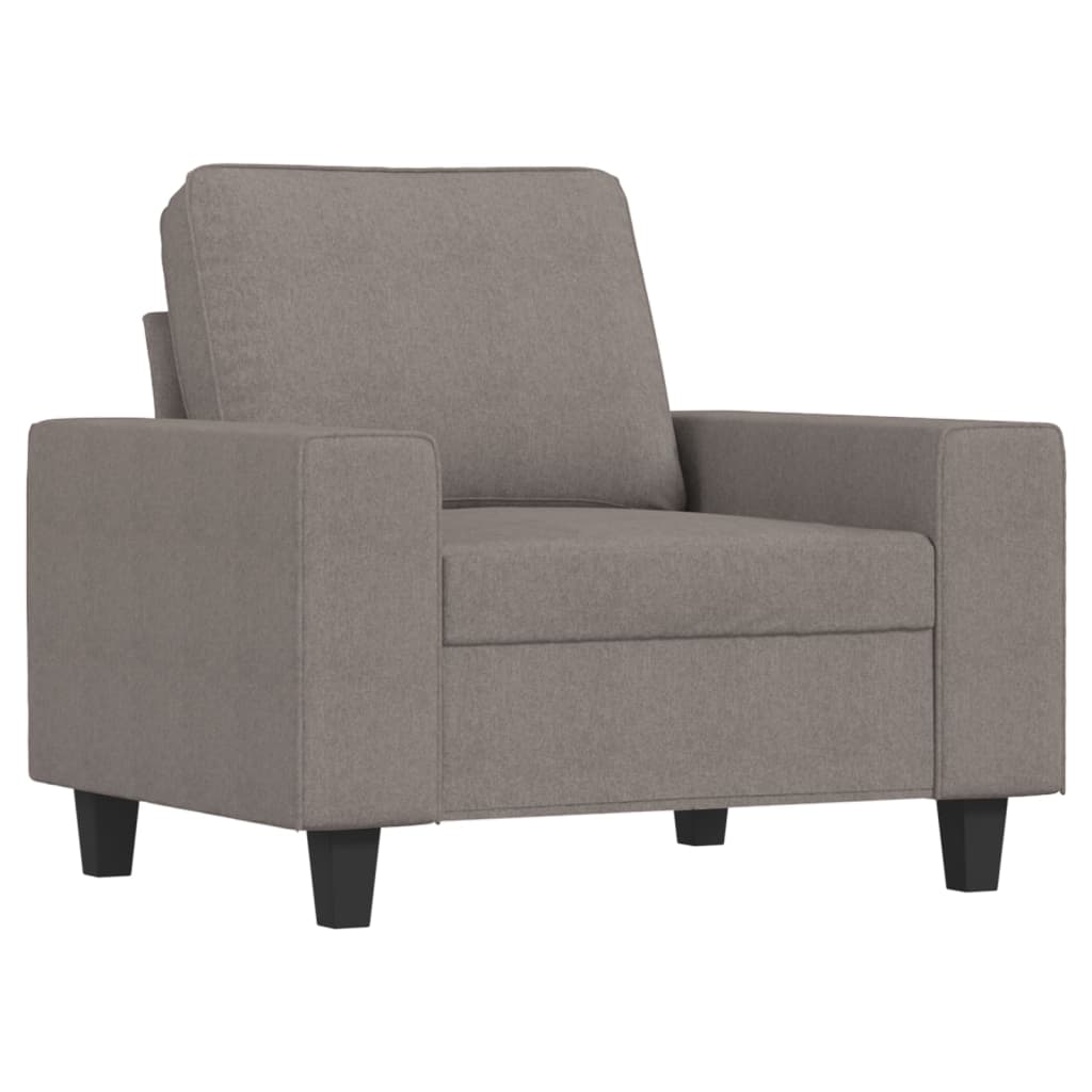 4 Pcs conjunto de sofás tecido cinzento-acastanhado