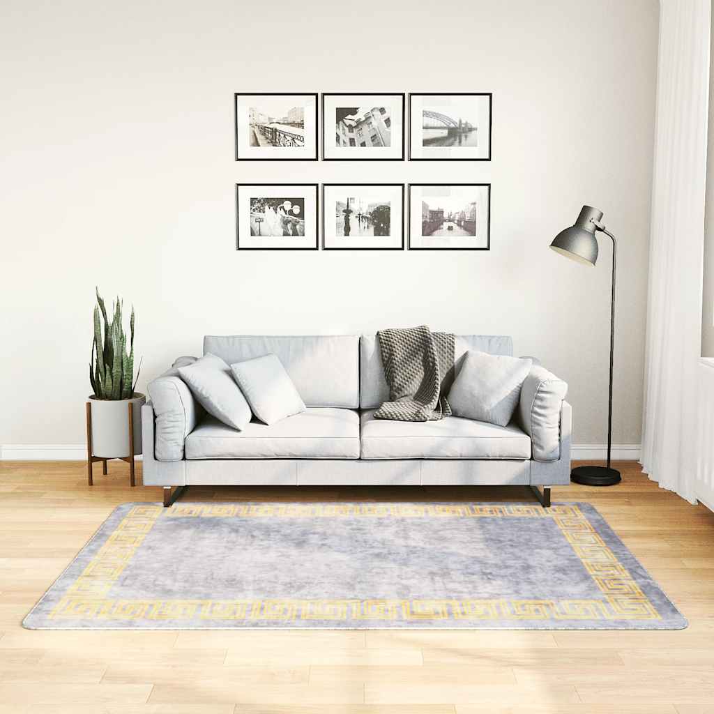 Tapete lavável 120x180 cm cinzento