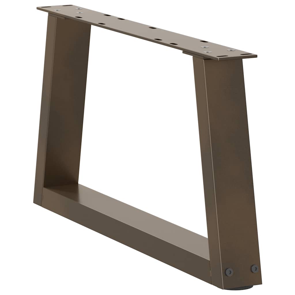 Pés para mesa de centro em formato de v, 2 peças, aço natural, 60x(30-31,3) cm, aço