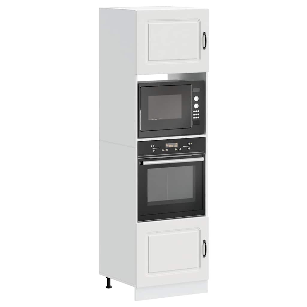 Armários forno 2 pcs kalmar derivados de madeira branco