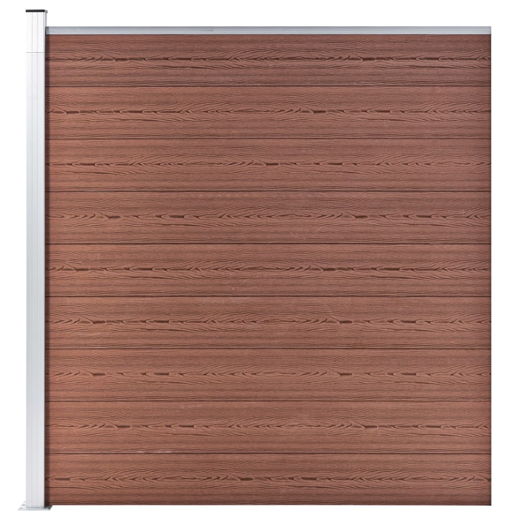 Painel de vedação para jardim 175x186 cm wpc castanho
