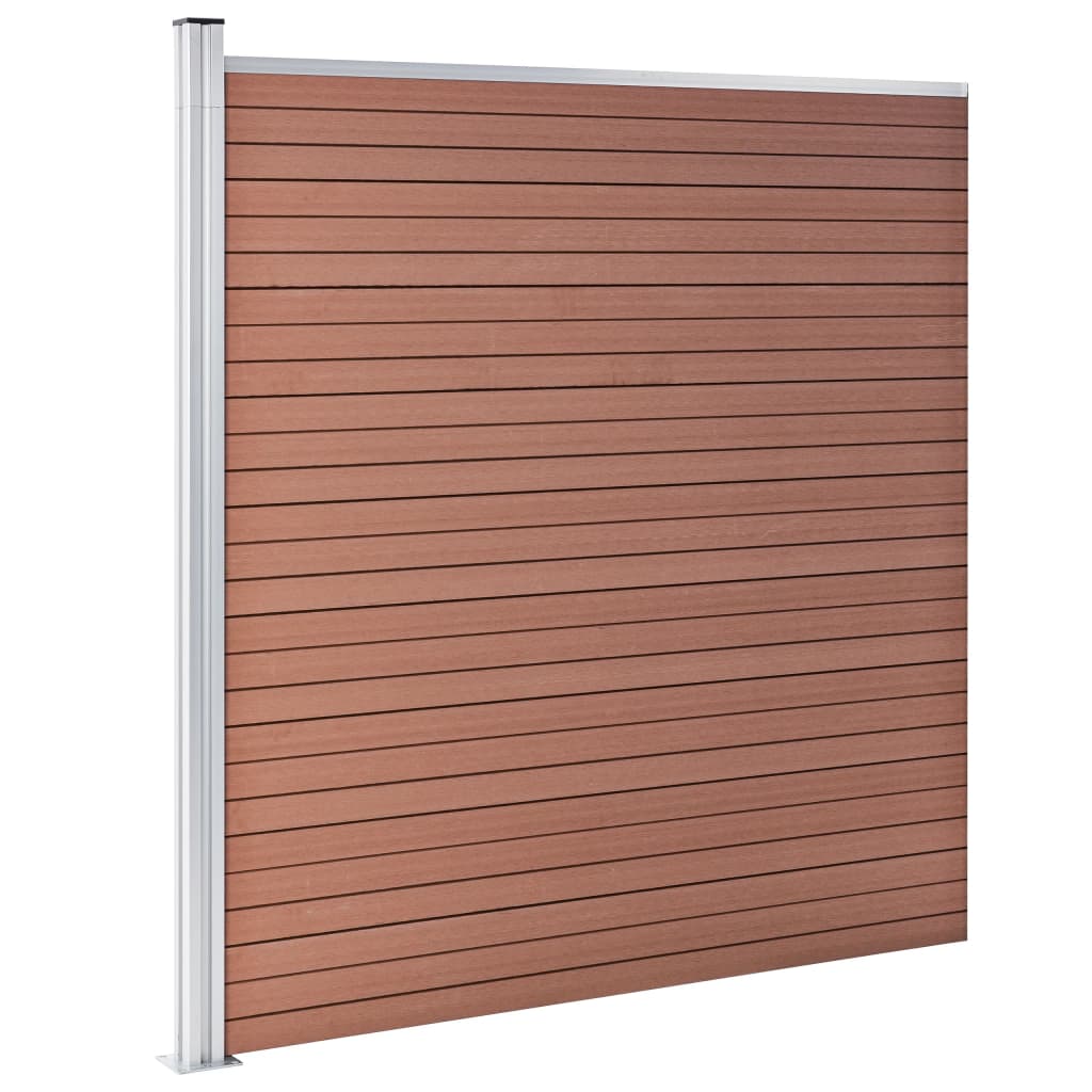 Painel de vedação para jardim 175x186 cm wpc castanho