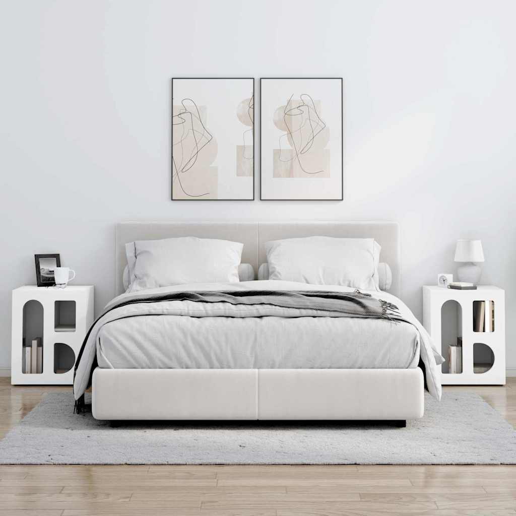 Mesa-de-cabeceira elst 2 unid. branco 40 x 35 x 50 cm