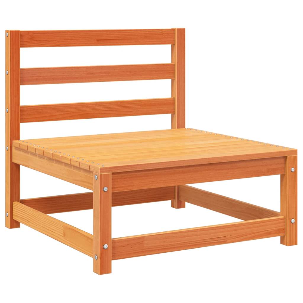 12 Pcs conjunto sofás de jardim madeira de pinho castanho mel