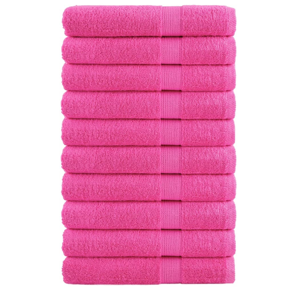 Toalhas premium solund 10 pcs 100x200 cm 600 gsm rosa