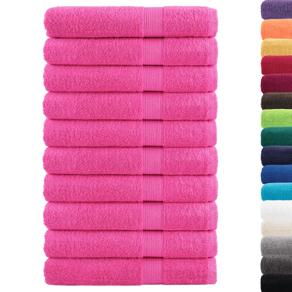 Toalhas premium solund 10 pcs 100x200 cm 600 gsm rosa