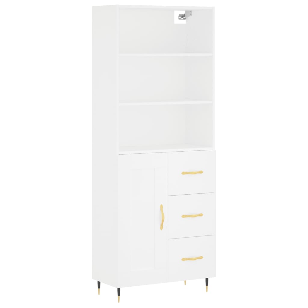 Armário alto 69,5x34x180 cm derivados de madeira branco