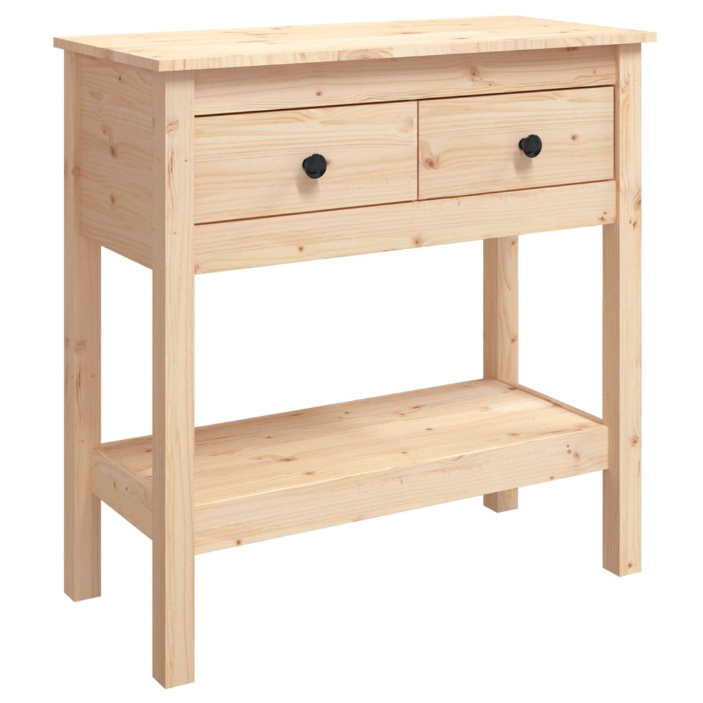 Mesa consola 75x35x75 cm madeira de pinho maciço