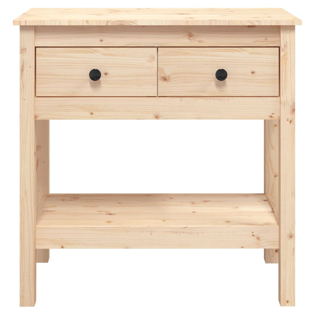 Mesa consola 75x35x75 cm madeira de pinho maciço