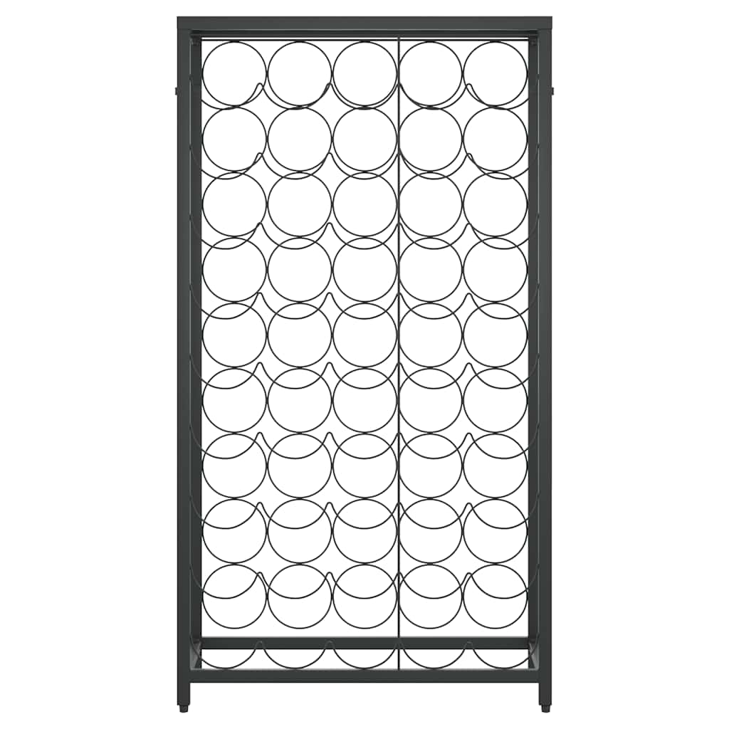 Garrafeira para 45 garrafas 54x18x100 cm ferro forjado preto