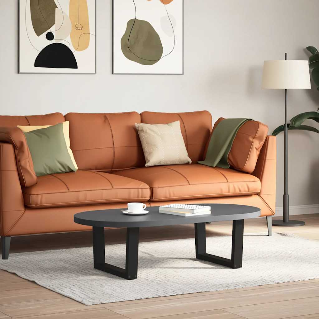 Pés para mesa de centro em v 2 peças preto 50x(30-31,3) cm aço