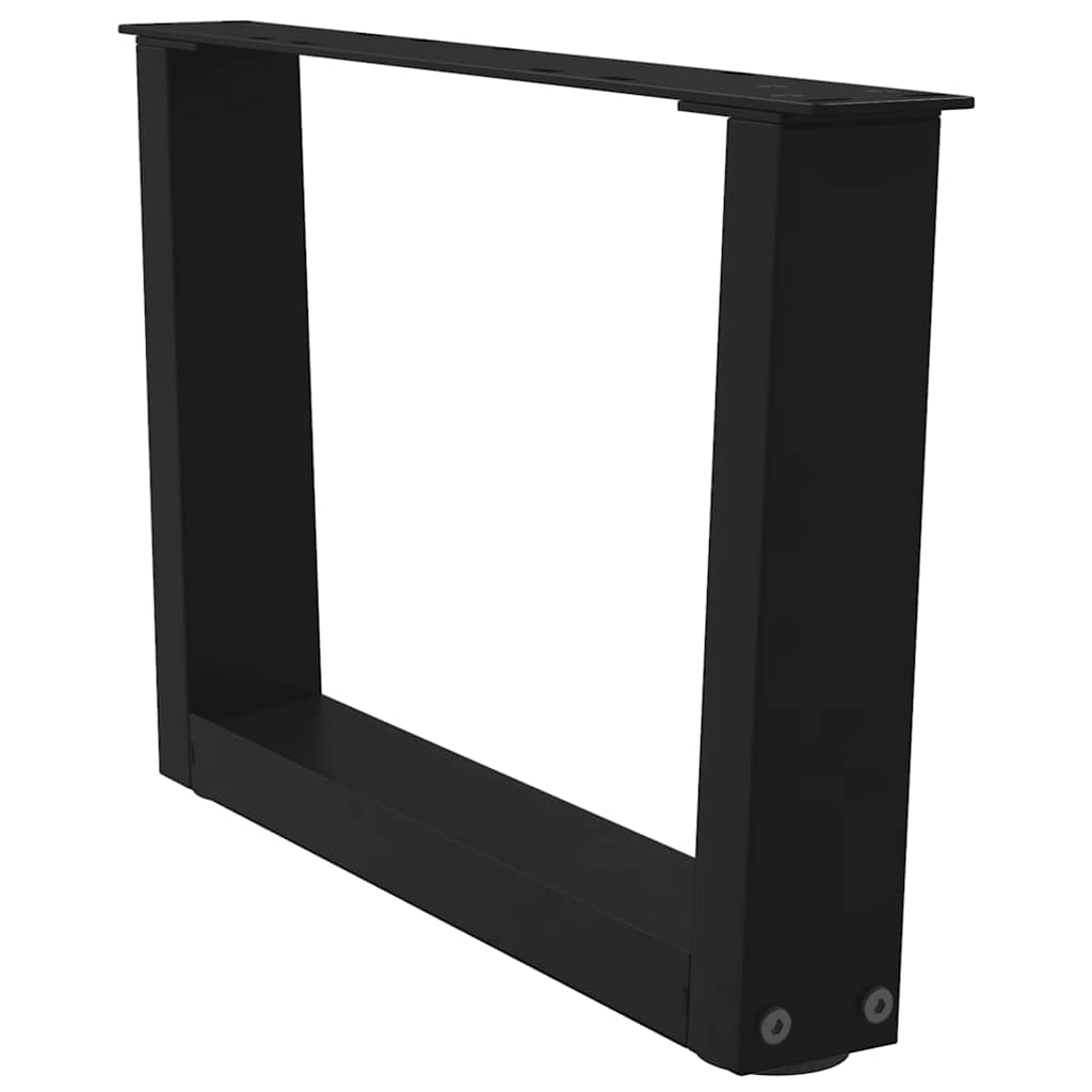 Pés para mesa de centro em v 2 peças preto 50x(30-31,3) cm aço
