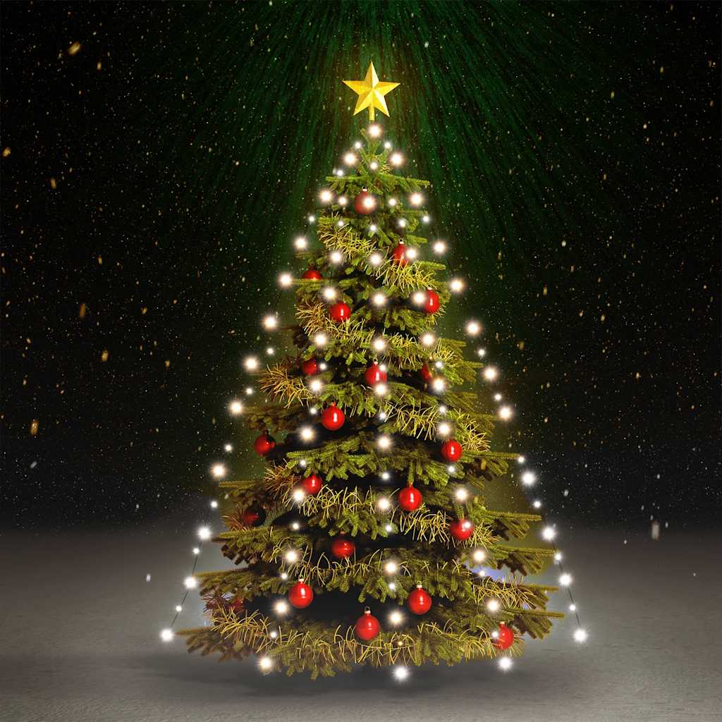 Cordão de luzes árvore de natal 180 luzes LED 180cm branco frio