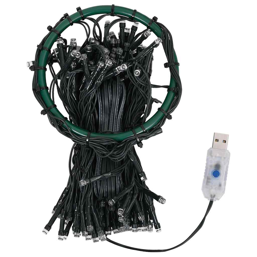 Cordão de luzes árvore de natal 180 luzes LED 180cm branco frio