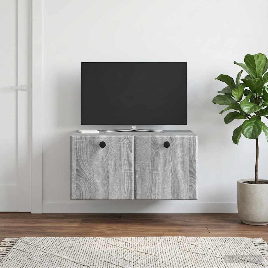 Gabinete de TV de parede 59,5 x 41 x 30 cm sonoma cinzento