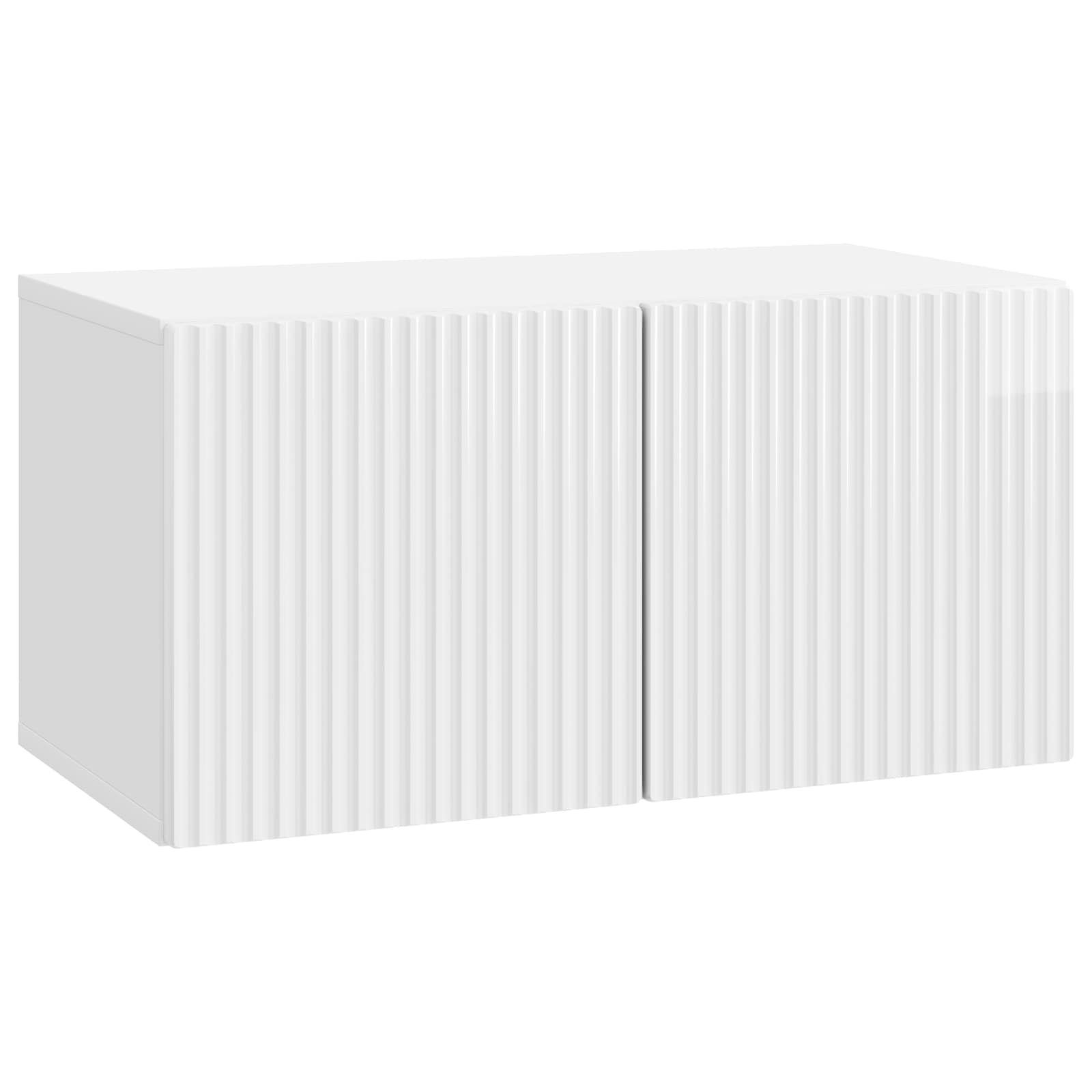 Gabinete de TV de parede branco brilhante 59,5 x 31 x 30 cm