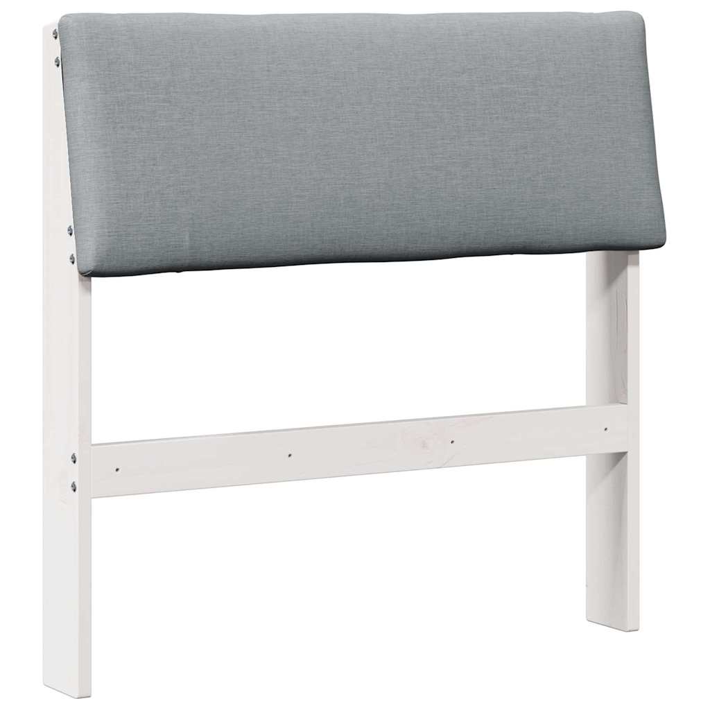 Cabeceira estofada cinzento-claro 75 cm