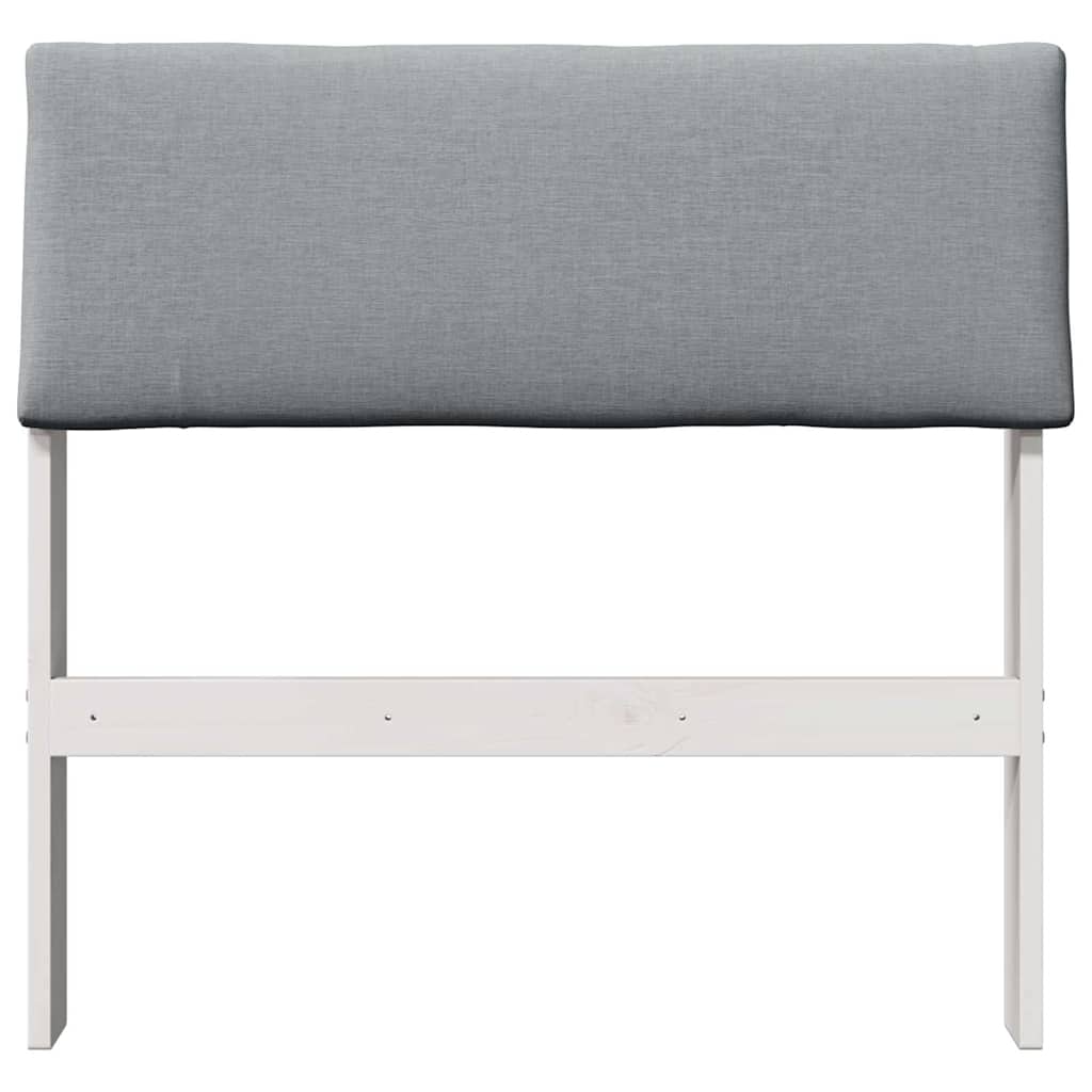 Cabeceira estofada cinzento-claro 75 cm