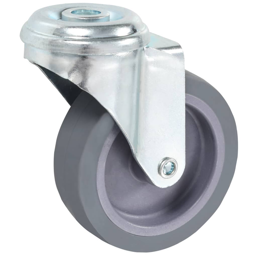 24 Pcs rodas giratórias com orifício para parafuso 75 mm