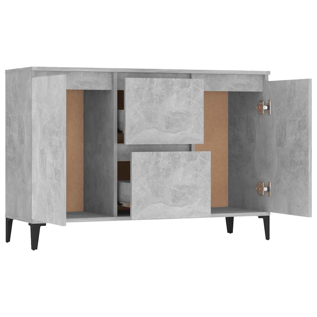 Aparador 102x35x70 cm derivados de madeira cinza cimento